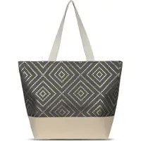 Normani Sac de plage 'Nika' beige / or / anthracite