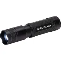 Grundig Lampe de poche LED Grundig 50 Lumen - 1W - portée 65M - 3 modes d'éclairage : Haut, Bas, Pulsé - Noir