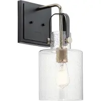 Kichler Applique murale Kitner, nickel poli, 1xE27x60W, verre, dim. : 42,1 x 18 x 25,7 cm, IP20, Quintiesse