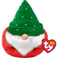 TY Teeny Puffies Gnome de Noël Turvey, 10cm