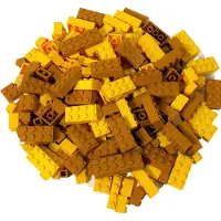 LEGO Briques Jaune et Nougat mélangées NOUVEAU Quantité 200x - Chaque mélange est composé individuellement