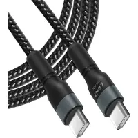 LINQ Câble de charge rapide USB-C / USB-C Power Delivery 60W Longueur 3m Noir
