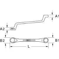Ks Tools 517.1563 Tweezijdige ringsleutel
