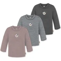 Normani T-Shirt 'Taupo' anthracite / gris clair / mauve / blanc