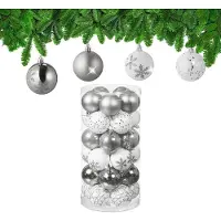 Relaxdays Ensemble de boules de Noël (30x)