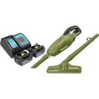 Makita DCL 180 SF2O Aspirateur à batterie 18 V 0,65 l Olive Outdoor Adventure Serie + 2x batterie 3,0 Ah + chargeur