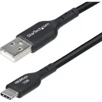 StarTech.com .com Câble de Charge USB-A vers USB-C de 3m, Charge et Synchronisation, 3A, USB 2.0, Gaine TPE - Cordon de Charge USB Noir