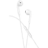 XO Ecouteurs intra-auriculaires filaires avec connecteur USB-C 1,2m en silicone flexible blanc