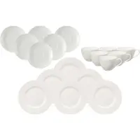 Villeroy & Boch vivo Soucoupes à café - Lot de 6 - Porcelaine de qualité supérieure - 14,7 x 14,7 x 1,9 cm - Blanc