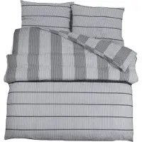 vidaXL Ensemble de literie Gris 225x220 cm coton