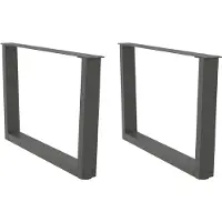 vidaXL Pieds de table basse en V 2 pièces Anthracite 70x(42-43,3) cm Acier