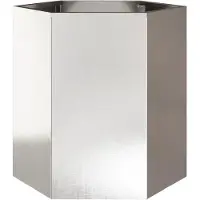 vidaXL Jardinière hexagone 46x40x45 cm acier inoxydable