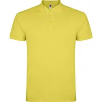 GOR Roly PO6638 | Polo Hommes Star, Piqué - Couleur : Amarillo Maiz 163 - Taille : XL