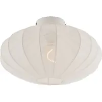 QAZQA Plafonnier Japandi blanc avec abat-jour en tissu - Bida
