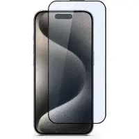 EPICO Verre de bord à bord iPhone 15 Pro - verre d'écran (Apple iPhone 15 Pro), Téléphone portable : film de protection, Transparent, Noir