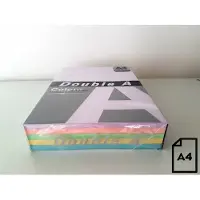 Double A Papier de couleur, 80 g, A4, 500 feuilles, arc-en-ciel 3, 5 couleurs océan, fromage, lagon, flamant (A4, 500 feuilles, 80 g/m²)