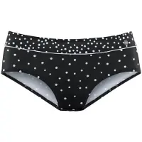 LASCANA Bas de bikini 'Leona' noir / blanc