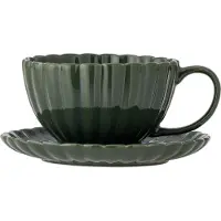 Bloomingville Ensemble de 6 tasses et soucoupes Latina vertes