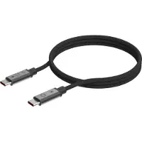LINQ USB-C Cable 3.2 Gen.2 Cable, USB-C to USB-C, incl E-Marker Chipset, USB-C data - up to 10 Gbps, USB-C PD charging up to 100W, 2m braided Cable, Gris