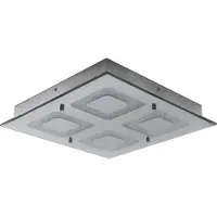 Näve LED plafonnier "Mirror" - Matière : miroir métallique avec cristaux - Couleur : chrome ; 1223942