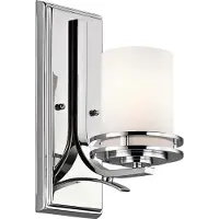 Elstead Lighting Applique murale Hendrik, chrome poli, 1xG9x3W, métal, dimensions : 30,6 x 12,7 x 20,2 cm, IP44,