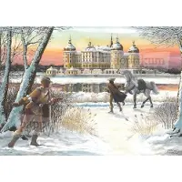 Pappnoptikum Calendrier de l'Avent nostalgique avec des petites images de Cendrillon - Moritzburg, sur le thème « Change-moi ».