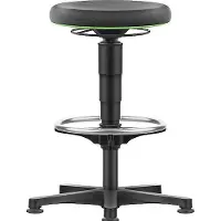 BIMOS Tabouret Allround, Supertec, avec patins et repose-pieds circulaire, anneau de (56 - 81 cm)
