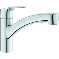 GROHE Einhandmischer Spültisch Eurosmart flacher AL herausziehb Dual Brause chrom