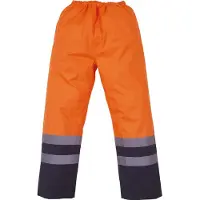 Yoko Surpantalon haute visibilit? imperm?able Hi Vis Yellow/Navy - Yoko YHVS46 - Taille XL