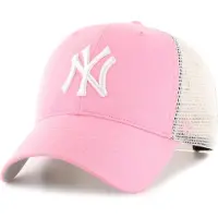 47Brand Garçons, Casquette, Trucker Enfants Cap - BRANSON New York Yankees, Rose, Blanc, Pink, (52, 53, 54, 55, 56)