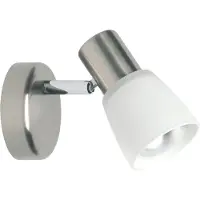 Brilliant Applique Luca | spot mural intemporel | chrome blanc | tête pivotante | 1x E14 max. 40 W