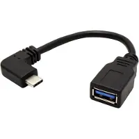 Roline Câble USB 3.2 Gen 1 type C - type A, ST/BU, OTG, noir, 0,15 m