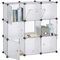 Relaxdays Étagère rangement avec portes