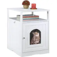 Relaxdays Armoire à chats (Bac à litière fermé)