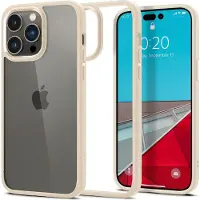 Spigen Crystal Hybrid (Apple iPhone 14 Pro), Coque pour téléphone portable, Beige