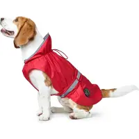 Hunter - Dog Coat Uppsala Rain - Manteau Pour Chien Taille Rückenlänge 60 Cm - Hals 34-72 Cm / Bauch 58-74 Cm, Rouge