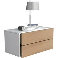 Hioshop Tiroir mural en bois Table de chevet murale Tiroir Console Table de chevet Usal L 60 cm Tiroir mural en bois Table de chevet murale Tiroir Console Table de chevet Usal L 60 cm