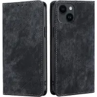 Cover-Discount iPhone 15 - étui avec bloqueur RFID noir (Apple iPhone 15), Coque pour téléphone portable, Noir