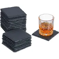 Relaxdays Sous-verre en ardoise (20x, Dessous de verre)