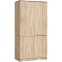 Akord Armoire 4 Portes Chêne Sonoma 90X51X180