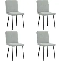 vidaXL Chaises de salle à manger 4 pcs. Gris clair velours