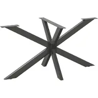 vidaXL Pied de table de salle à manger en forme d'araignée Anthracite 150x78x(72-73) cm Acier