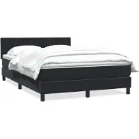 vidaXL Lit boxspring avec matelas noir 160x210 cm velours