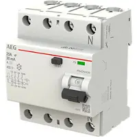AEG BUSCH JAEGER Disjoncteur différentiel FN425/A30 4P type A 25A 30mA (2CSF704156R1250)
