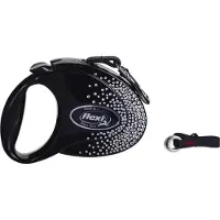 Flexi Lanyard Glam Splash Crystal M 5m noir