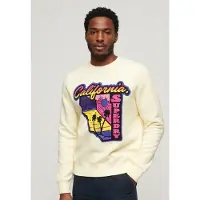 Superdry Neon Travel Loose Sweatshirt Beige 2XL Homme