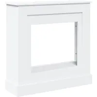 vidaXL Bordure de cheminée Blanc 90x30x90 cm Bois composite