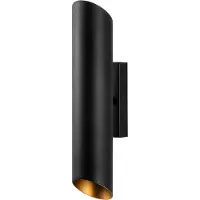 Opviq , applique murale en métal (noir et doré), 8 x 12 x 40 cm | IP20, 2 x G9 max. 8 W (ampoule non fournie) | Design élégant et industriel pour les intérieurs modernes.