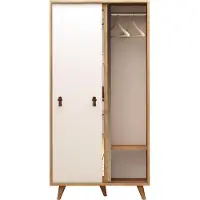 Skye Decor , Yahha, armoire, chêne, panneaux de particules 100 % mélaminés, 100 x 60 x 190 cm