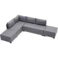 Hannah Home , Fly- BLC1006, Gris, Canapés-lits, Cadre : Bois / Panneaux de fibres